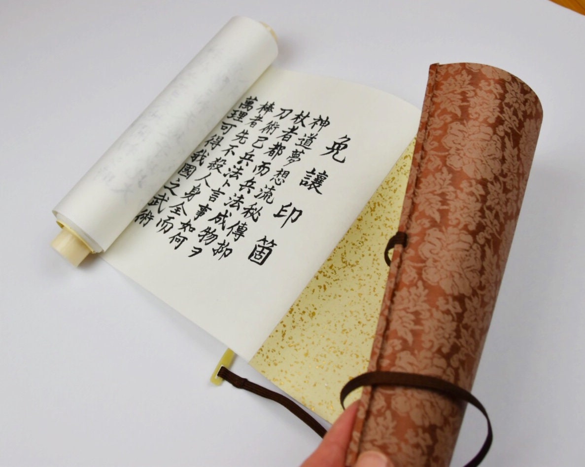 Japanese Shodo Calligraphy Custom Order Makimono Martial Arts Certificate Dojo Kanji Personalized Gift Inspiration Proverbs Ninja Wabi Sabi