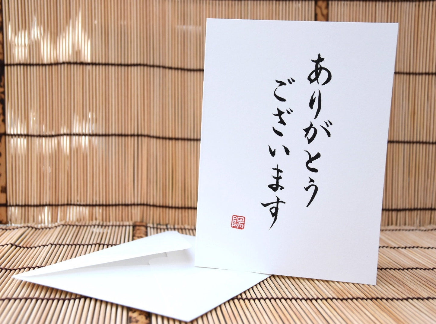 Greetings Card Hand Brushed Japanese Shodo Calligraphy Art Thank You Graduation Wedding Arigato Omedeto Congratulations