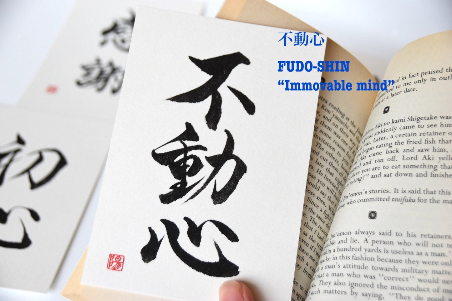 Daily Reminder Personalized Japanese Calligraphy Handpainted Art Bookmark Inspirational Motivational Personalized Phrase Kanji Nihongo Life