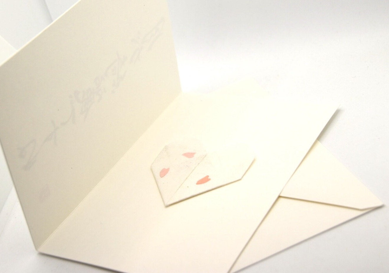 Valentines Wedding Card Hand Brushed Japanese Calligraphy Valentines Wedding Card Hand Brushed Japanese Calligraphy
